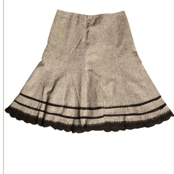 Talbots A- Line Flare Skirt Crochet Hem Size 12P - Picture 3 of 5